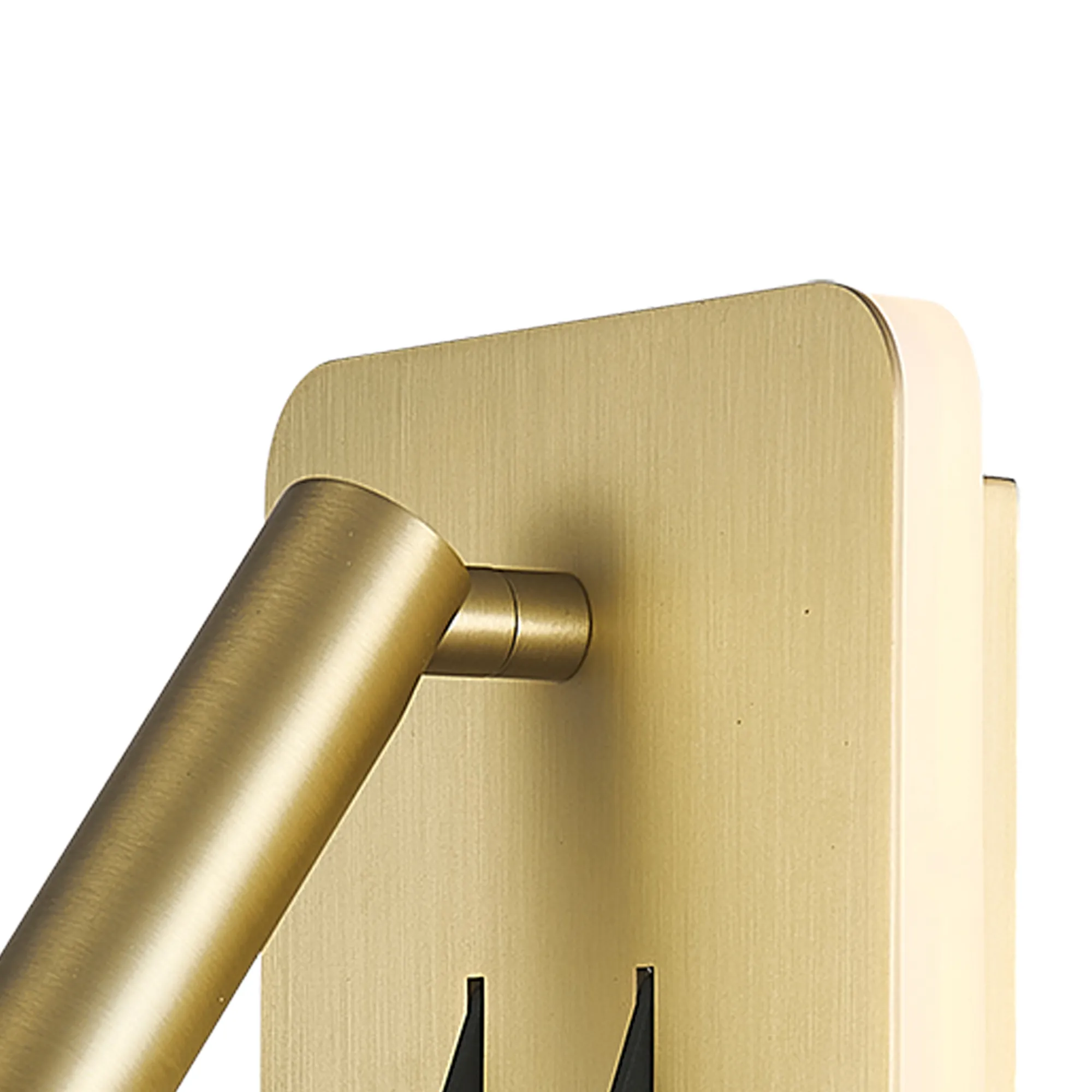 Cayman Square Wall + Reading Light 6W + 3W LED Switched Satin Gold M7854  Mantra Fusion Cayman